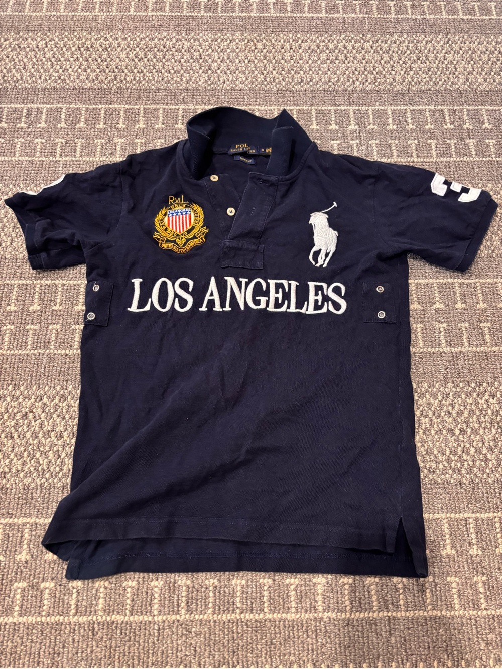 Ralph Lauren Navy Los Angeles Polo Shirt Chief Keef size S